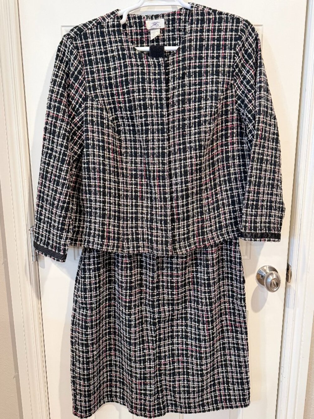 Vintage JMS Boucle Tweed 2 Piece Skirt Suit Plus Size 18W 22W